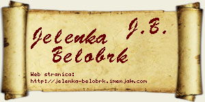 Jelenka Belobrk vizit kartica